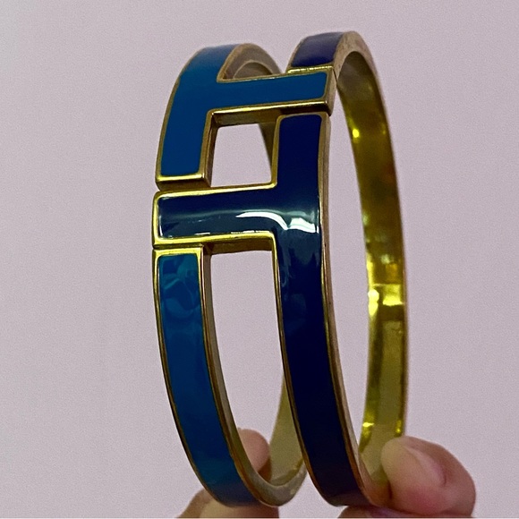 TT Golden and Blue Bangle/Bracelet - Picture 2 of 5